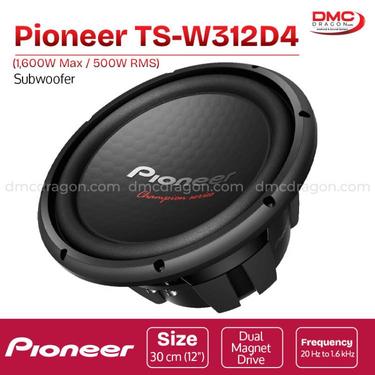 Pioneer TS-W312D4 Car Subwoofer 12 in 1600W Dual Magnet Drive Original Pioneer TS-W312D4 Car Subwoofer 12 in 1600W Dual Magnet Drive Original