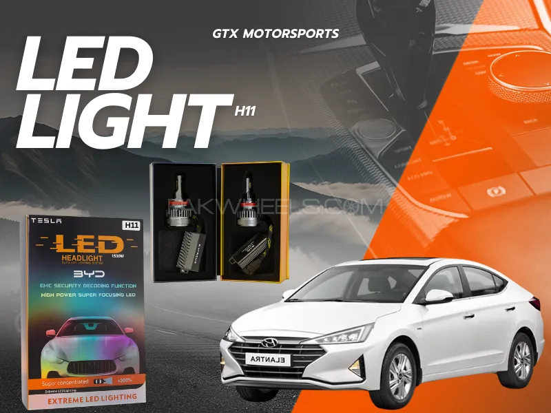 BYD H11 Tesla LED Headlight Bulbs 1500W – Compatible with Hyundai Elantra 2018–2024 Image-1
