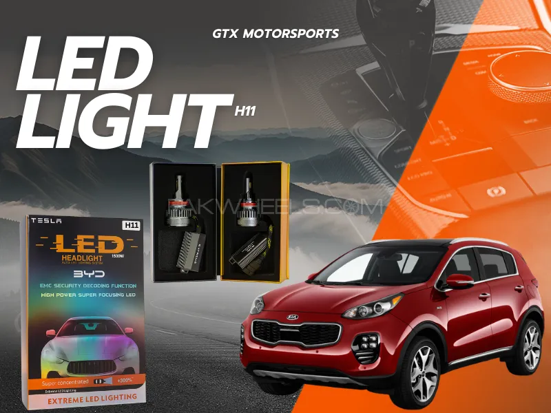 BYD H11 Tesla LED Headlight Bulbs 1500W – Compatible with Kia Sportage 2019–2024 Image-1