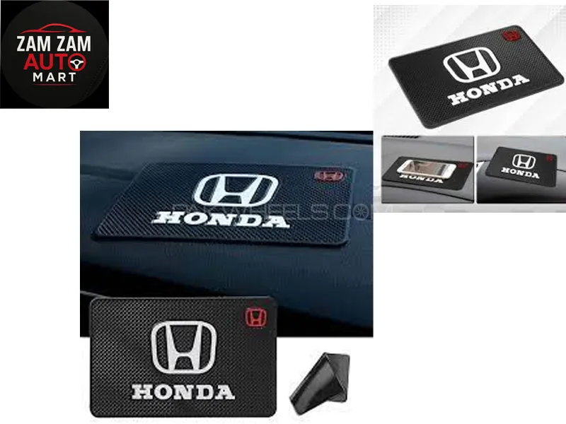 honda LOGO CAR STICKY ANTI SLIP NON SLIP PAD DASHBOARD MAT Image-1