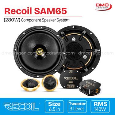 Recoil SAM65 280W Two-Way Component Speaker Premium Level One Series 6.5 in Recoil SAM65 280W Two-Way Component Speaker Premium Level One Series 6.5 in