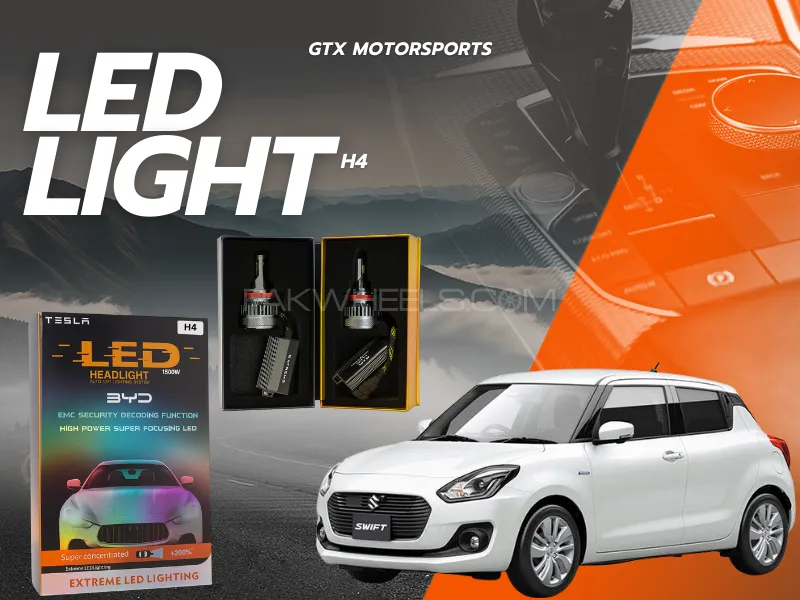 BYD H4 Tesla LED Headlight Bulbs 1500W – Compatible with Suzuki Swift 2022–2025 Image-1