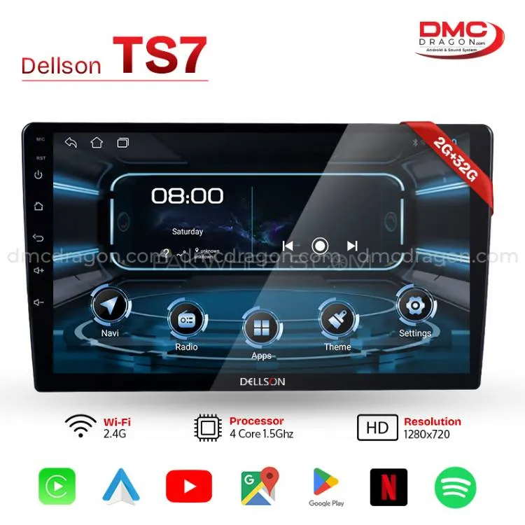 Dellson TS7 Android Car Stereo 10-in Screen | 2GB + 32GB | CarPlay & Android Auto Image-1