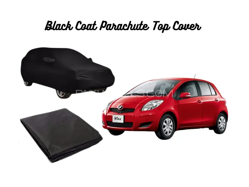 Toyota Vitz 2010 2015 Car Top Cover Water Repellent Water Resistant Geniune Size -Black Image-1