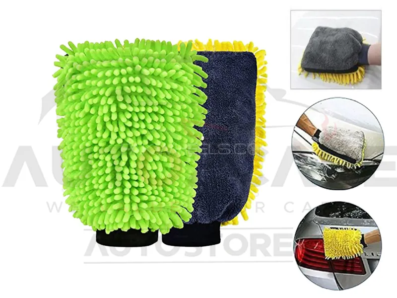 AutozCare Double Sided Wash Mitt (Pack Of 2) Image-1