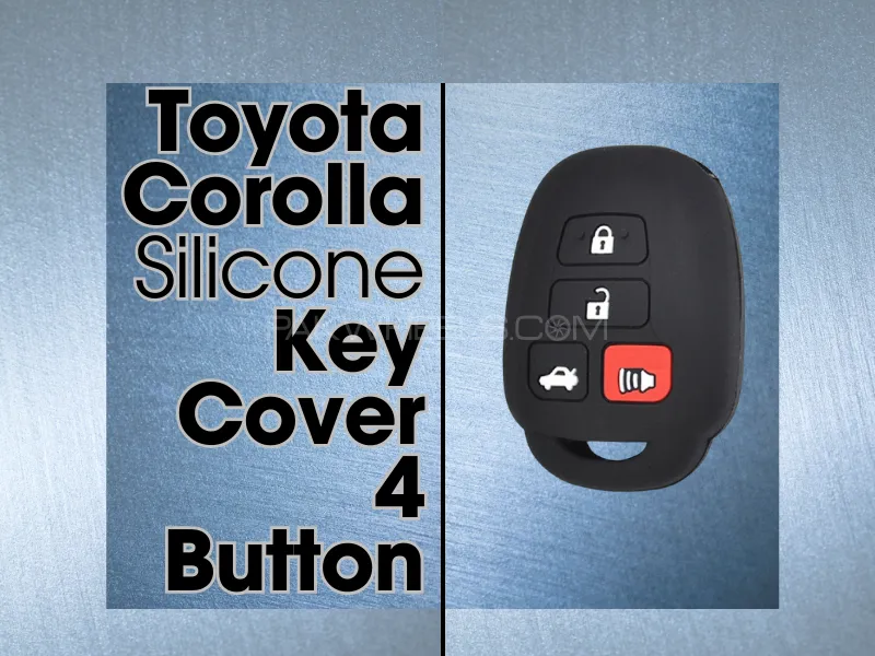 Toyota Corolla | Silicone | 4 Buttons | Key Cover Image-1