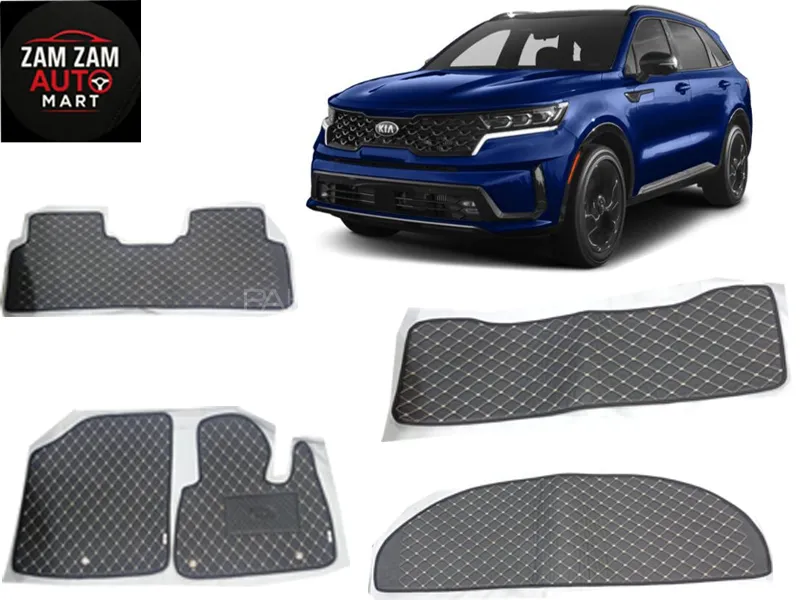 Kia Sorento 7D Floor Mat  5PCS - Model 2021-2024 Image-1