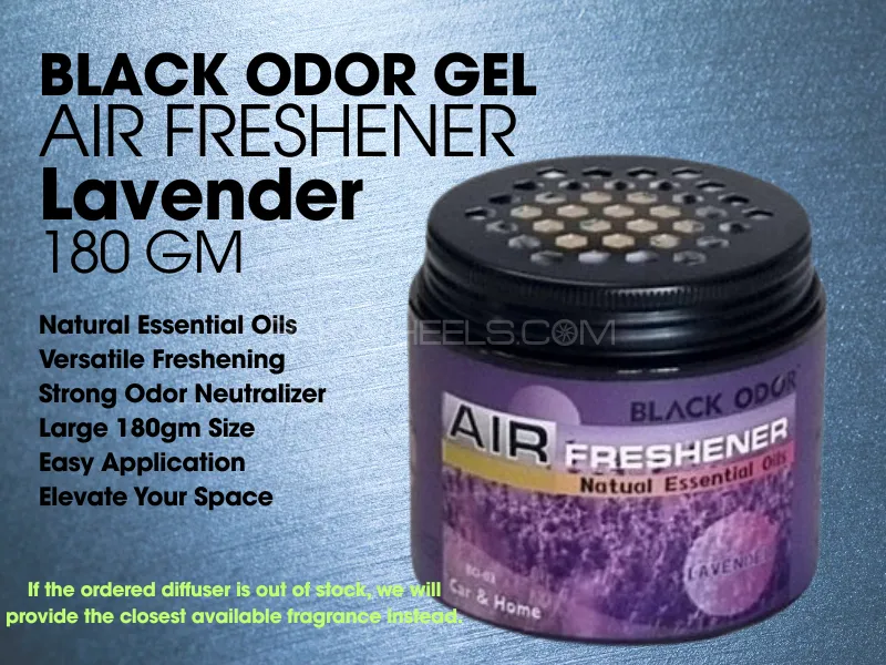 Black Odor | Gel | Air Freshener | Lavender (180 GM) Image-1