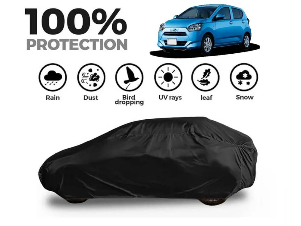 Daihatsu Mira 2017 - 2022 Top Cover | Black Coat Top Cover | Water & Dust Proof | Anti-Heat Crack Image-1