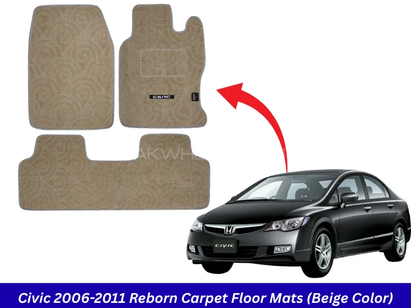  HONDA CIVIC 2007-12 REBORN PREMIUM CARPET CAR FLOOR MAT Image-1