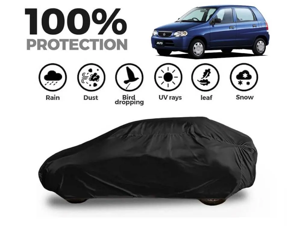 Suzuki Alto Vxr Top Cover | Black Coat Top Cover | Water & Dust Proof | Anti-Heat Crack Image-1