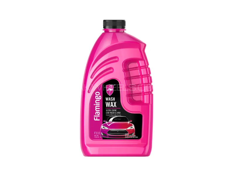 Flamingo Car Wash & Wax Shampoo – 2 Litre High Foam Car Cleaning and Shine Formula Image-1