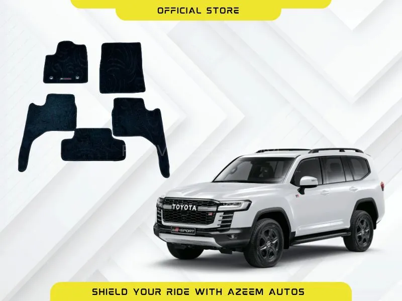 Toyota Land Cruiser LC 300 Executive Carpet Floor Mat Black OEM Fitting 5 Pcs Image-1
