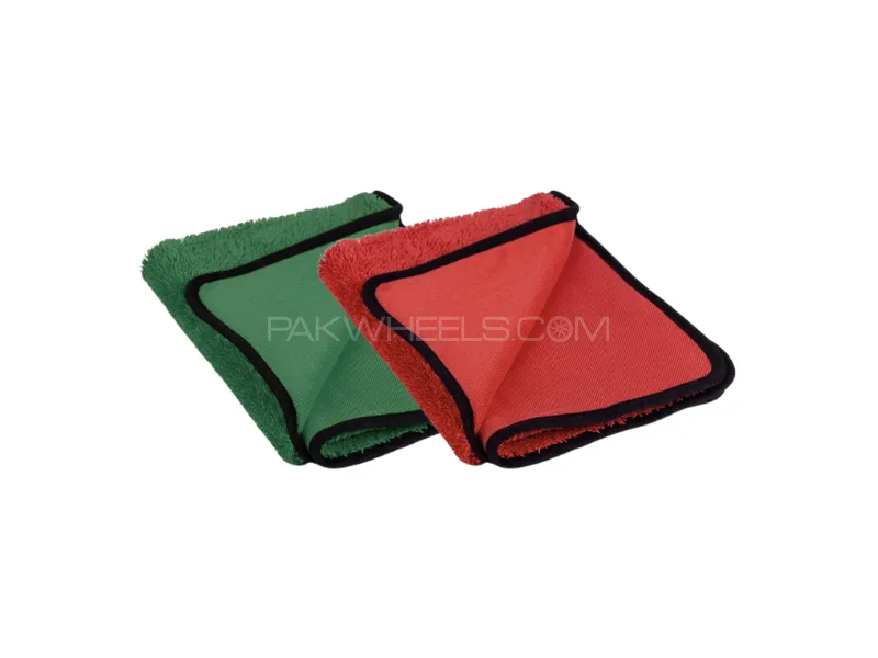 Microfiber Dry Pro Towel – 800GSM (40x40cm) Pack of 2 (Random Colors) Image-1