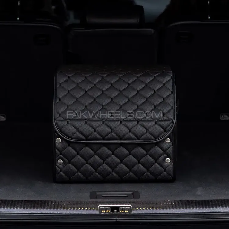 Premium High-Quality Black with Black Trunk Box for Car — Extra Storage Solution for Your Luggage  Image-1