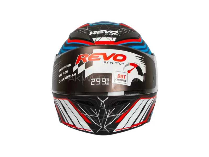 Revo Flash Full Face Motorcycle Helmet – DOT Certified Large Size Image-1