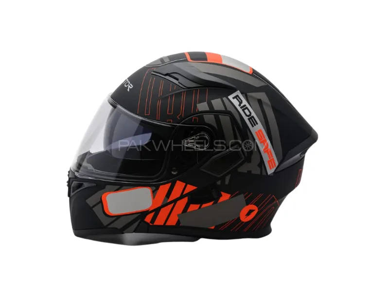 VECTOR STRIKE ORANGE (VT-254) Flip-Up Motorcycle Helmet – DOT Certified Large Size Image-1