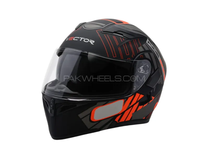 VECTOR STRIKE ORANGE (VT-254) Flip-Up Motorcycle Helmet – DOT Certified Medium Size Image-1
