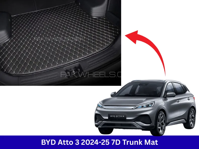 BYD ATTO 3 7D Custom Car Trunk Mat - Model 2024-2025 Image-1