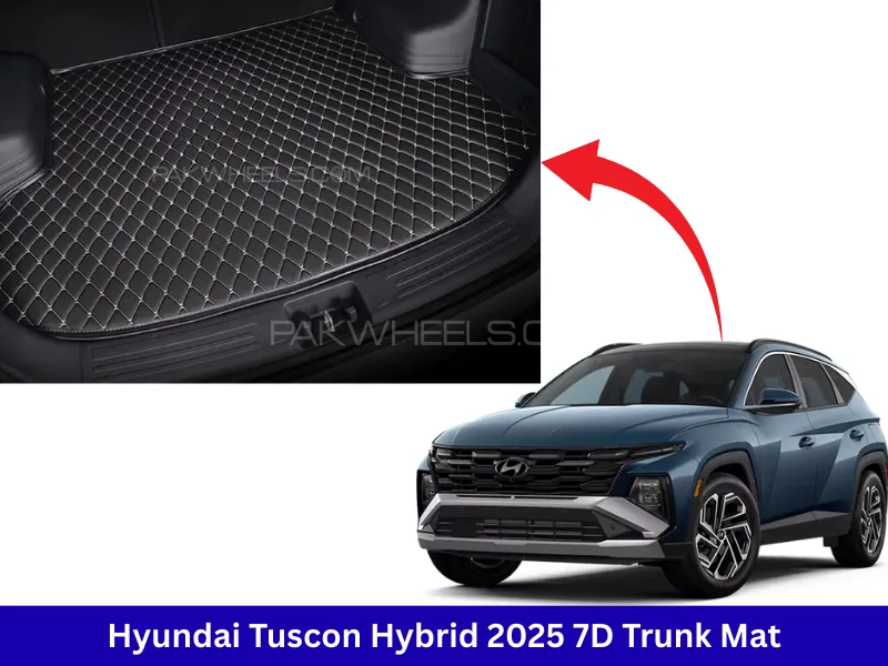 Hyundai Tucson Hybrid 7D Custom Car Trunk Mat - Model 2025 Image-1