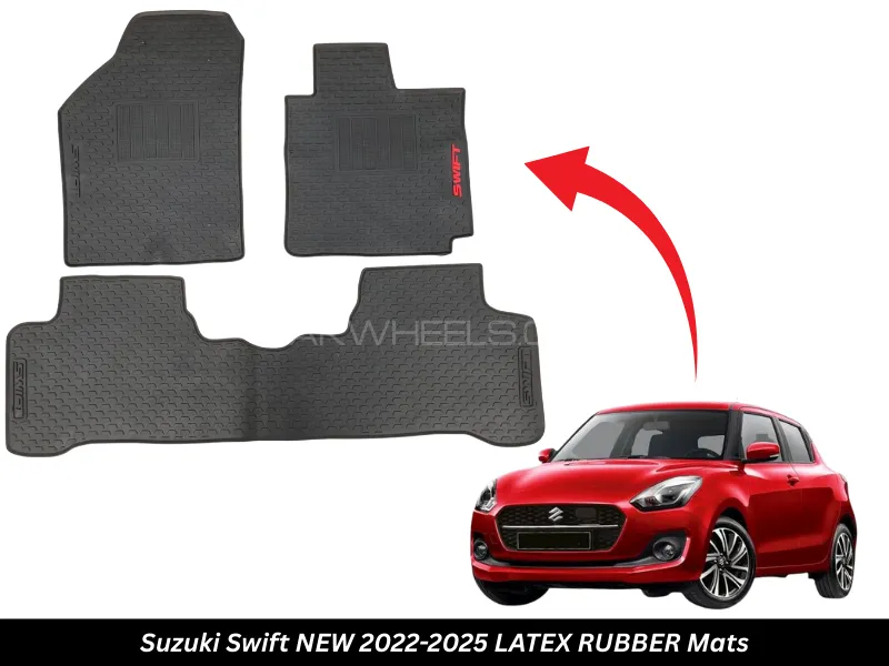 SUZUKI SWIFT NEW 2022-2025 PREMIUM LATEX RUBBER CAR FLOOR MAT Image-1