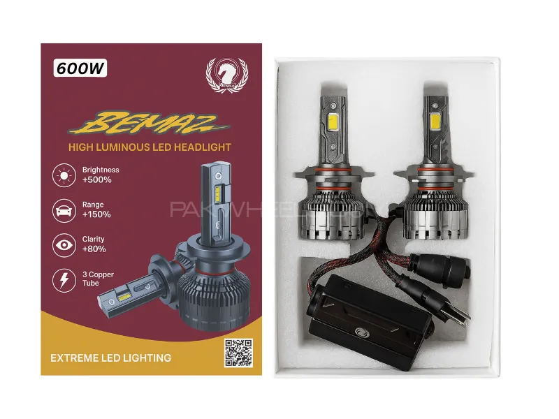 Bemaz 600W High Performance LED Headlight Bulbs – 9005 Fitting | Ultra Bright Lighting Image-1