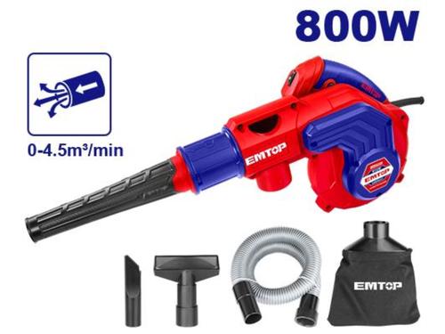 EMTOP INDUSTRIAL 2 in 1 Aspirator Blower + Dust Vacuum Cleaner 800W Copper Motor  EMTOP INDUSTRIAL 2 in 1 Aspirator Blower + Dust Vacuum Cleaner 800W Copper Motor