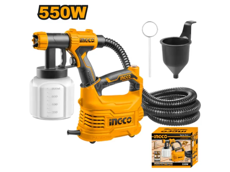 INGCO 550W Electric Spray Gun SPG5008 – High Power Paint Sprayer for Home & Car Image-1