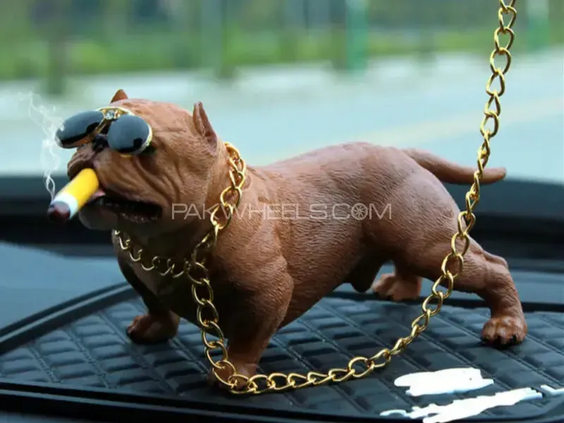 Simulated Bully Pitbull Dog Car Decoration | Hot Bully Pitbull Super Cool Car Dashboard Decoration.. Image-1
