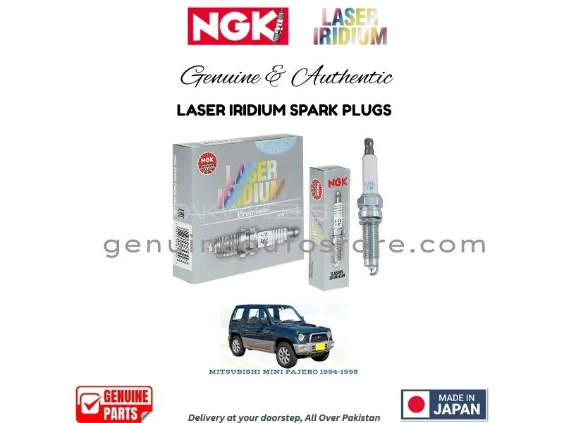Mitsubishi Mini Pajero 1994-1998 NGK LASER IRIDIUM SPARK PLUG - 4 PIECES Image-1