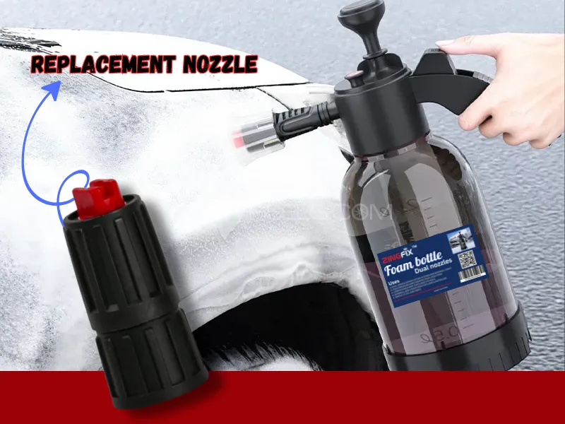 Zingfix Foaming Nozzle for Foam Sprayer Bottle – High-Density Car Wash Foam Attachment Image-1