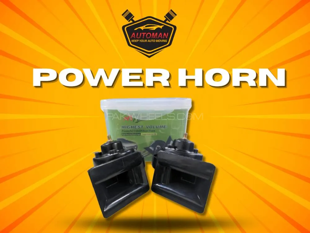 Mpower Loud Snail Horn 12V – Dual Tone Air Horn for Car, Truck, SUV & Bike  | Automanpk Image-1