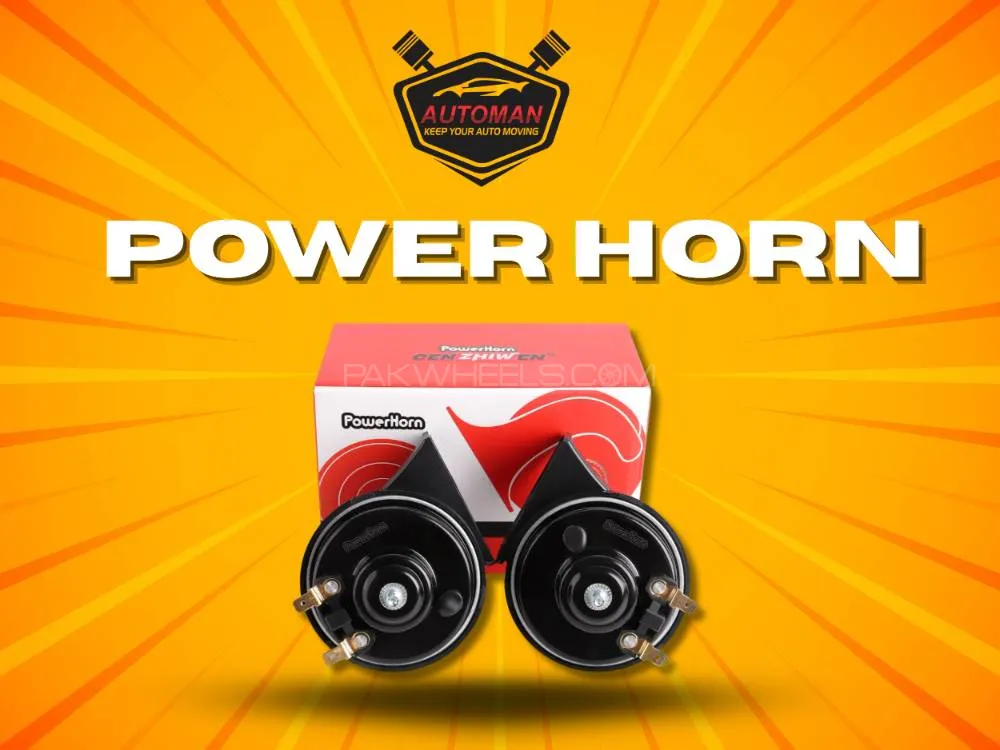 Universal Power Horn 12V – Super Loud Electric Car, Truck & SUV Horn | Waterproof & Long-Lasting Image-1