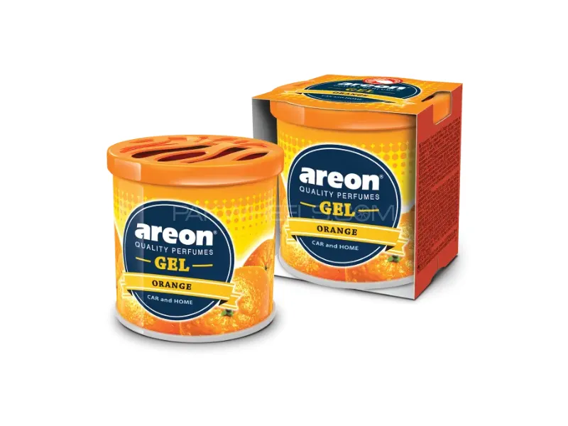 Areon Gel Orange Car Air Freshener – Long Lasting Perfume 80g Image-1