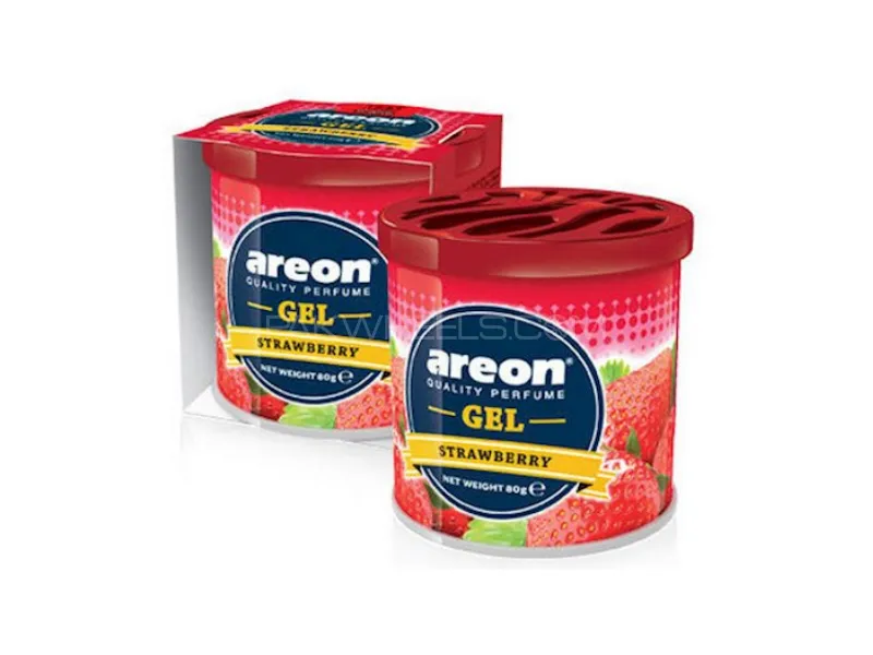 Areon Gel Strawberry Car Air Freshener – Long Lasting Perfume 80g Image-1