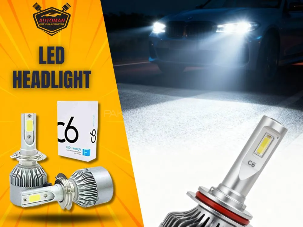 C6 LED Headlight Bulbs H11 – Super Bright, Long Lasting, Energy Efficient Car Lights Image-1