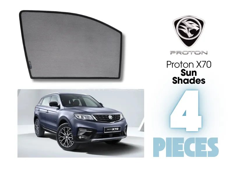 Proton X70 2020-2025 | Car Window | Sunshades | Fabric Sun Shades | Car black Sun Shades Image-1