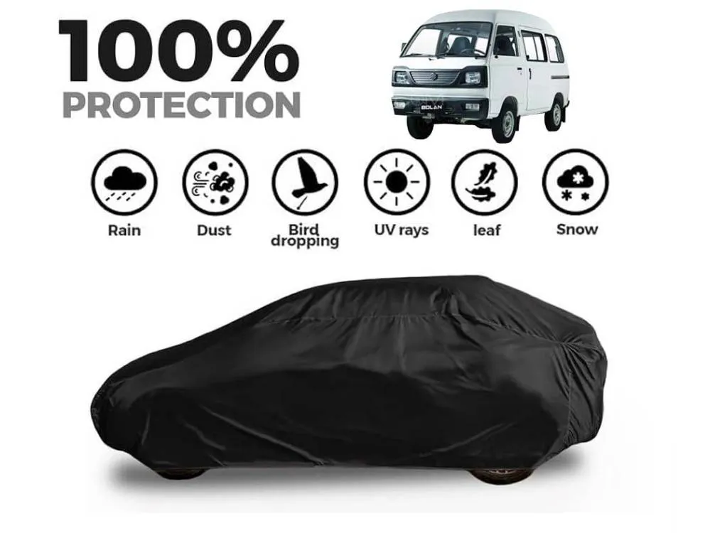 Suzuki Bolan Top Cover | Black Coat Top Cover | Water & Dust Proof | Anti-Heat Crack Image-1