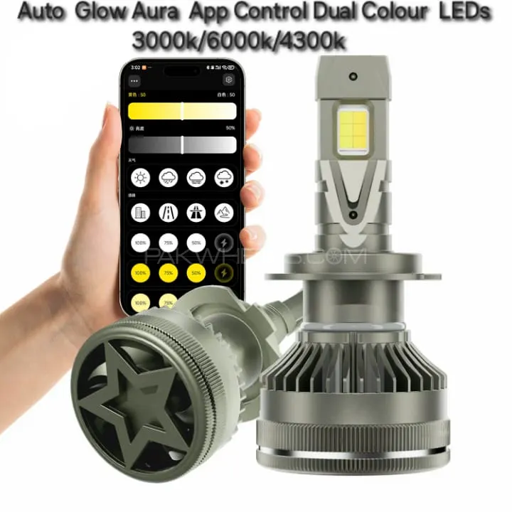 HB3/4 (9005/9006) - Auto Glow Aura - App Controlled LED - 150 watts - 1 year warranty Image-1