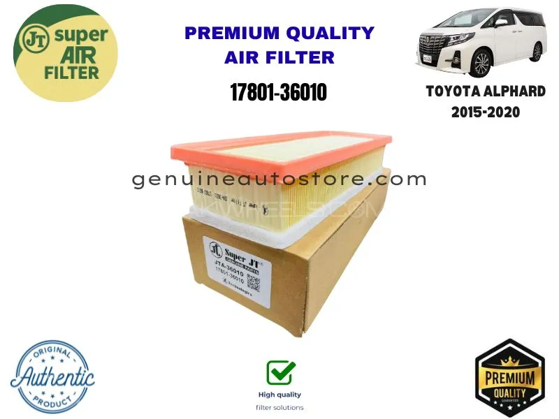 TOYOTA ALPPHARD 2015-2020 AIR FILTER SUPER JT - 17801-36010 Image-1