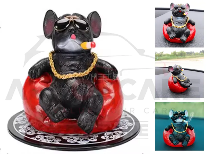 Car Bulldog Ornament Domineering Sofa Dog Console Dashboard | Creativity Animal Action Figure Auto I Image-1