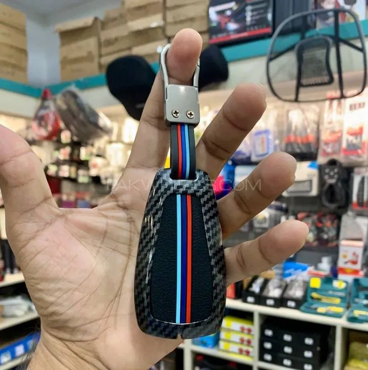 Changan Oshan X7 2022 Key Cover With Metal Shell Carbon Image-1