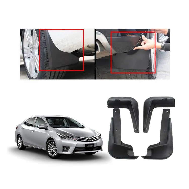 Car Mudflaps Toyota Corolla 2015 2025 Black 4 Pcs Set Box Pack China Image-1