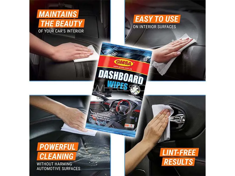 GMSA Bike Shiner / Car Interior Shiner Wipes – 1pc Sachet Image-1