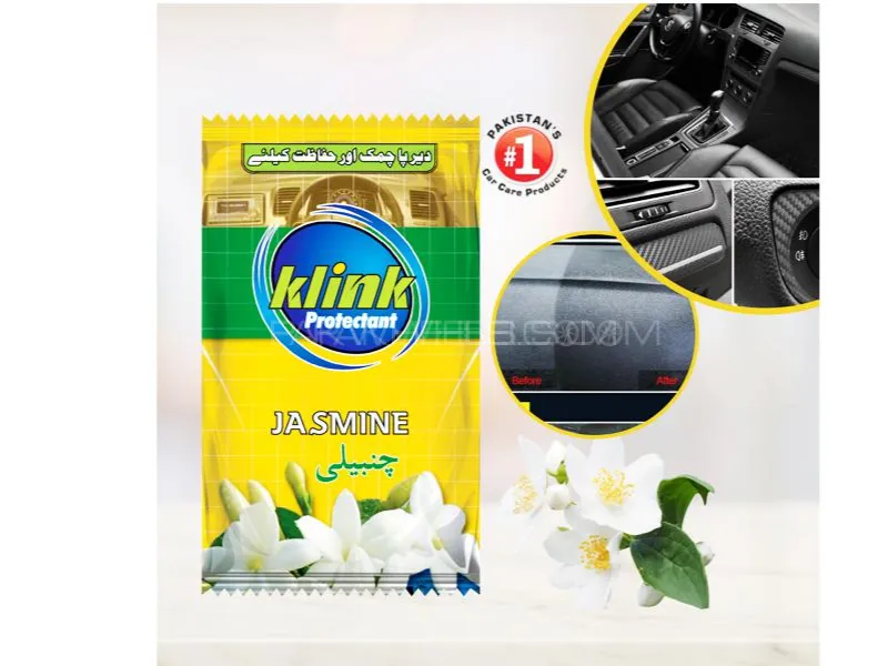 Klink Dashboard Polish / Bike Shiner – Jasmine Fragrance (10 Sachets Pack) Image-1