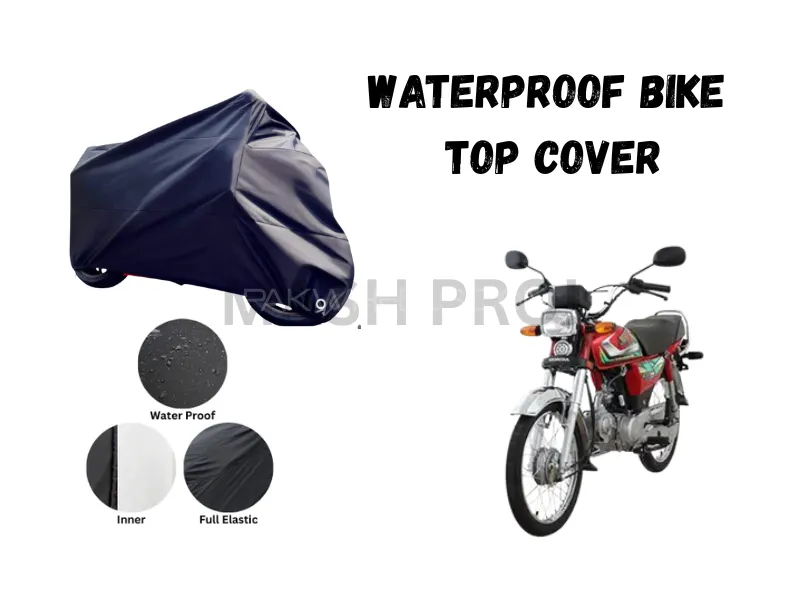 Waterproof Parachute Bike Cover for 70cc | Full Size Motorcycle Dust & Rain Protection Top Cover Image-1