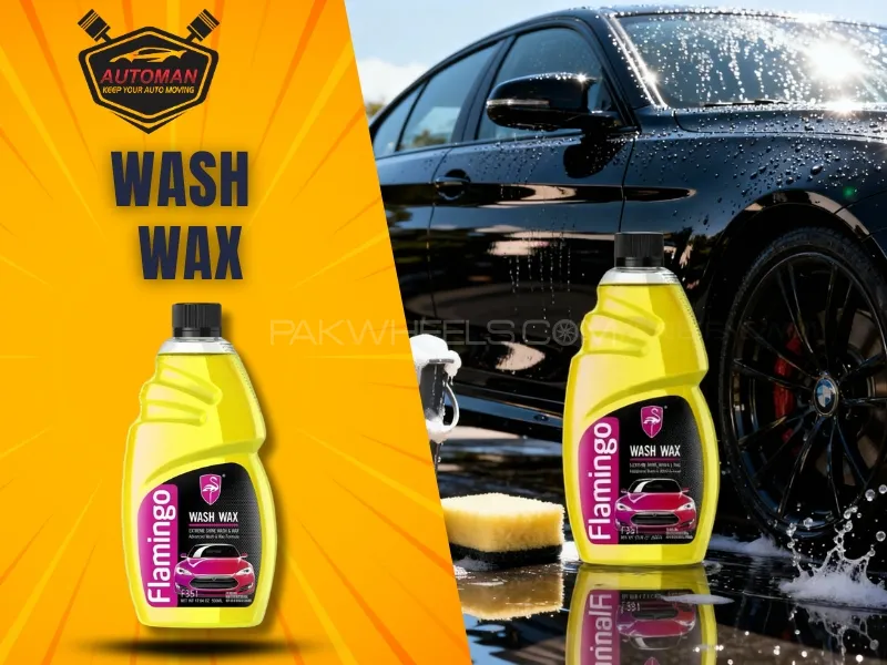 Flamingo Wash & Wax 500ml – 2-in-1 Car Shampoo & Shine Booster Image-1