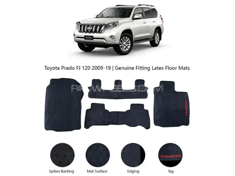Toyota Prado 2024 2025 Car Floor Letux Matts 7 Seater Geniune Custom Size Imported Quality  Image-1