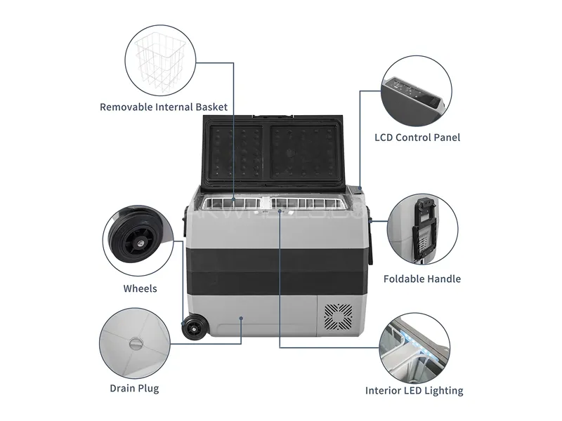 Alpicool T60 60L Car Refrigerator AC 12V DC 24V Car & Home Use  Alpicool T60 60L Car Refrigerator AC 12V DC 24V Car & Home Use Image-3