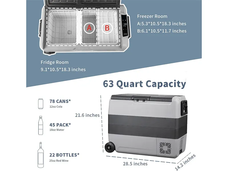 Alpicool T60 60L Car Refrigerator AC 12V DC 24V Car & Home Use  Alpicool T60 60L Car Refrigerator AC 12V DC 24V Car & Home Use Image-4